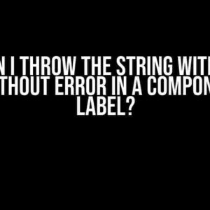 How Can I Throw the String with Link in Props Without Error in a Component with Label?