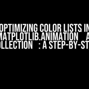 Optimizing Color Lists in `matplotlib.animation` and `LineCollection`: A Step-by-Step Guide